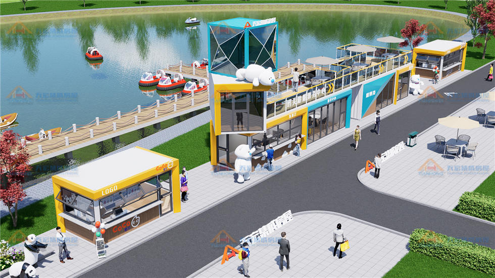 郑州北龙湖码头集装箱商业街市